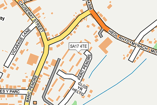 SA17 4TE map - OS OpenMap – Local (Ordnance Survey)