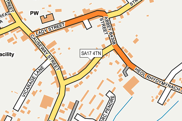SA17 4TN map - OS OpenMap – Local (Ordnance Survey)