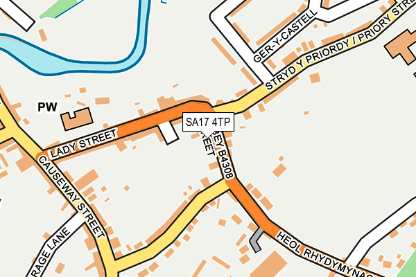 SA17 4TP map - OS OpenMap – Local (Ordnance Survey)