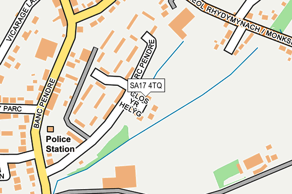 SA17 4TQ map - OS OpenMap – Local (Ordnance Survey)