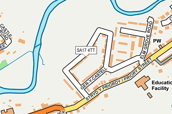 SA17 4TT map - OS OpenMap – Local (Ordnance Survey)