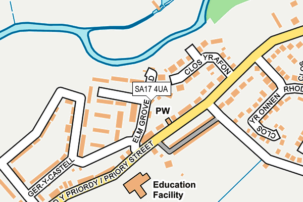 SA17 4UA map - OS OpenMap – Local (Ordnance Survey)