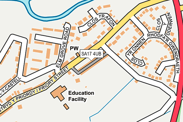 SA17 4UB map - OS OpenMap – Local (Ordnance Survey)