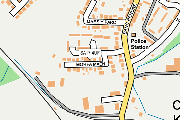 SA17 4UF map - OS OpenMap – Local (Ordnance Survey)