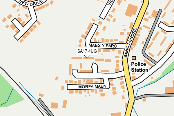 SA17 4UG map - OS OpenMap – Local (Ordnance Survey)