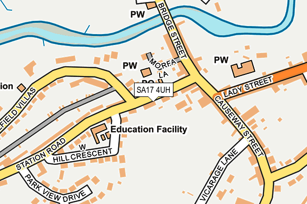 SA17 4UH map - OS OpenMap – Local (Ordnance Survey)