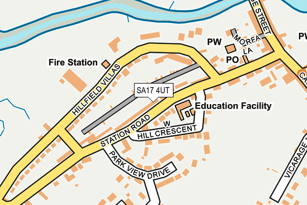 SA17 4UT map - OS OpenMap – Local (Ordnance Survey)