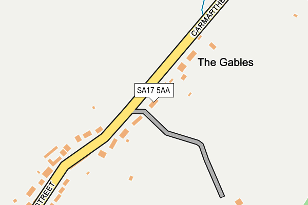SA17 5AA map - OS OpenMap – Local (Ordnance Survey)