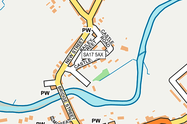 SA17 5AX map - OS OpenMap – Local (Ordnance Survey)