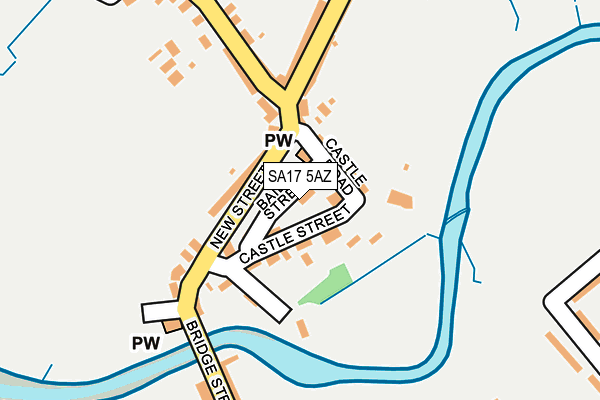 SA17 5AZ map - OS OpenMap – Local (Ordnance Survey)