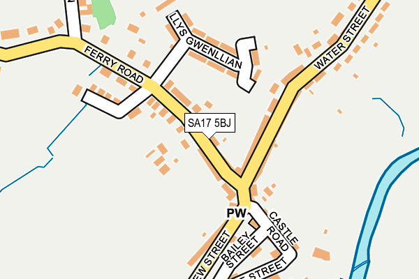 SA17 5BJ map - OS OpenMap – Local (Ordnance Survey)