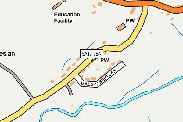 SA17 5BN map - OS OpenMap – Local (Ordnance Survey)