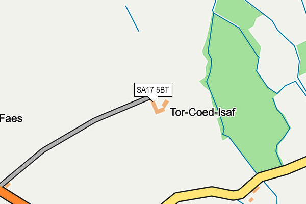 SA17 5BT map - OS OpenMap – Local (Ordnance Survey)