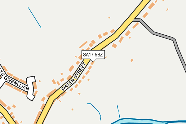 SA17 5BZ map - OS OpenMap – Local (Ordnance Survey)