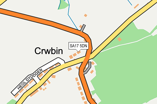 SA17 5DN map - OS OpenMap – Local (Ordnance Survey)