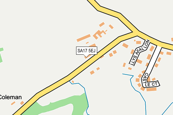 SA17 5EJ map - OS OpenMap – Local (Ordnance Survey)