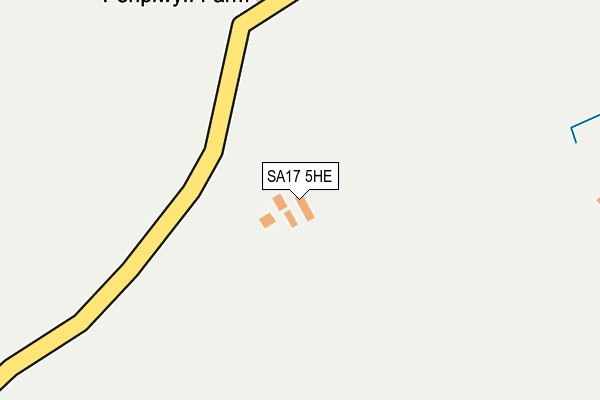 SA17 5HE map - OS OpenMap – Local (Ordnance Survey)