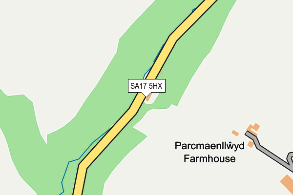 SA17 5HX map - OS OpenMap – Local (Ordnance Survey)