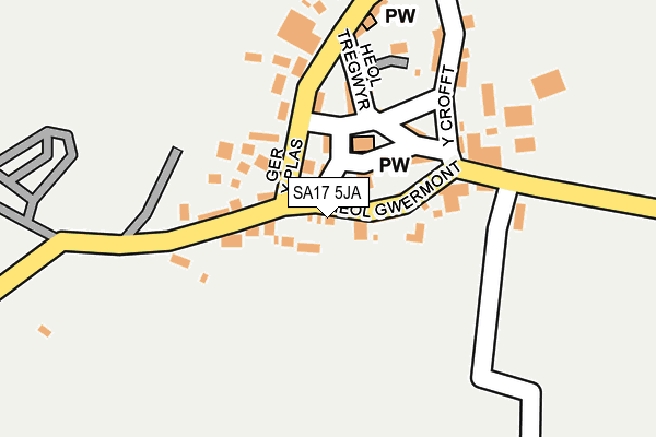 SA17 5JA map - OS OpenMap – Local (Ordnance Survey)