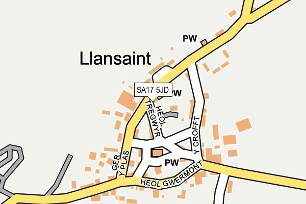 SA17 5JD map - OS OpenMap – Local (Ordnance Survey)