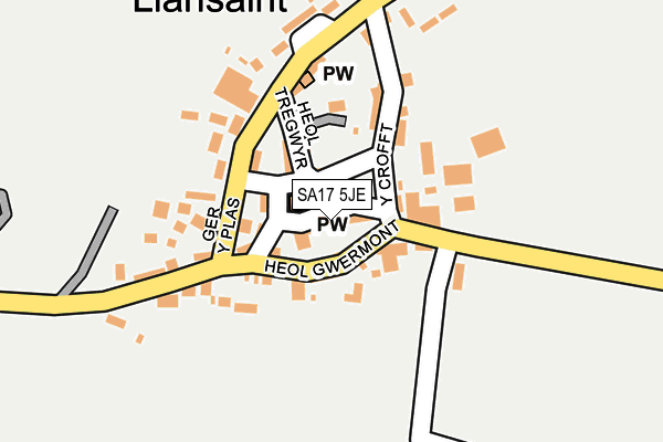 SA17 5JE map - OS OpenMap – Local (Ordnance Survey)