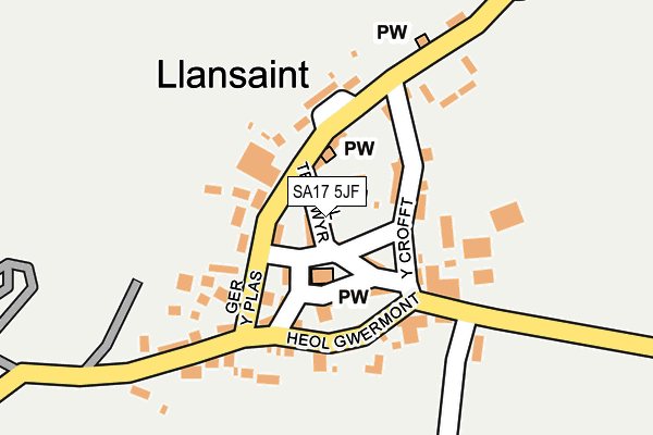 SA17 5JF map - OS OpenMap – Local (Ordnance Survey)