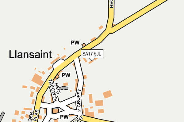 SA17 5JL map - OS OpenMap – Local (Ordnance Survey)