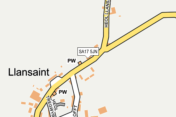 SA17 5JN map - OS OpenMap – Local (Ordnance Survey)