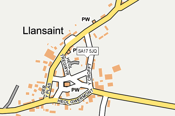 SA17 5JQ map - OS OpenMap – Local (Ordnance Survey)