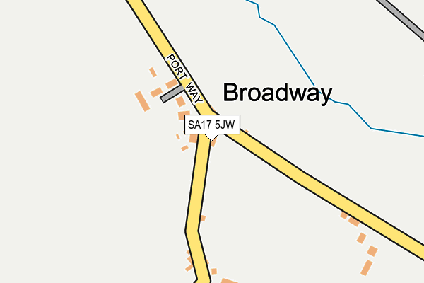 SA17 5JW map - OS OpenMap – Local (Ordnance Survey)