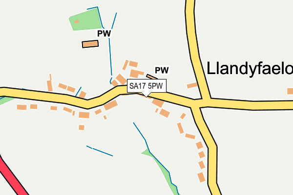 SA17 5PW map - OS OpenMap – Local (Ordnance Survey)