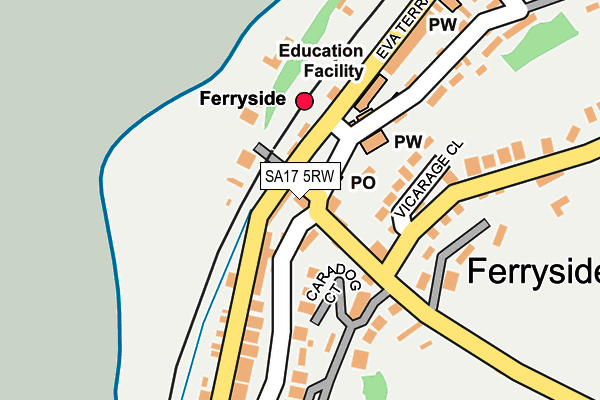 SA17 5RW map - OS OpenMap – Local (Ordnance Survey)
