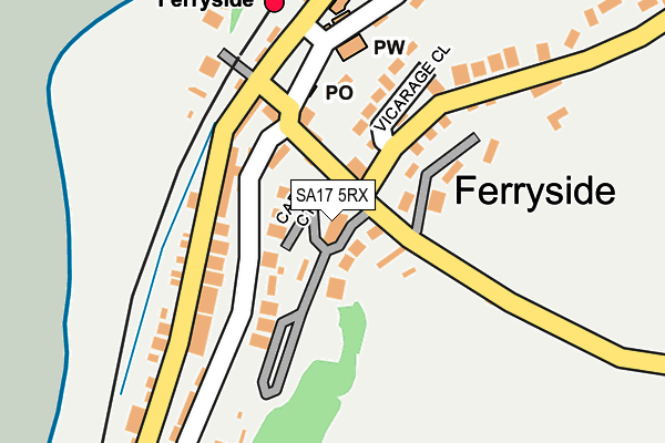 SA17 5RX map - OS OpenMap – Local (Ordnance Survey)