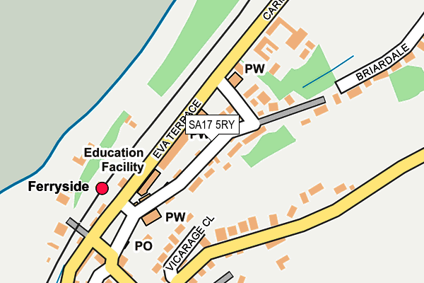 SA17 5RY map - OS OpenMap – Local (Ordnance Survey)