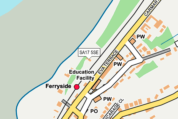 SA17 5SE map - OS OpenMap – Local (Ordnance Survey)