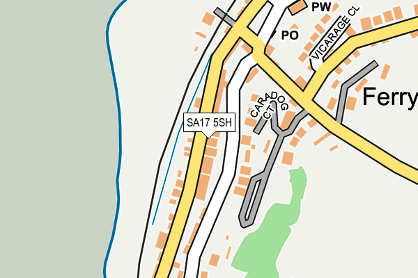 SA17 5SH map - OS OpenMap – Local (Ordnance Survey)