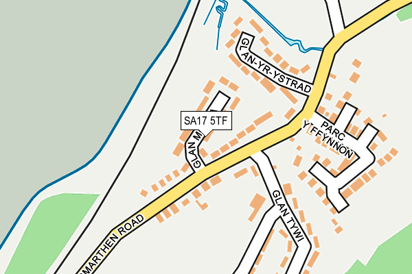 SA17 5TF map - OS OpenMap – Local (Ordnance Survey)