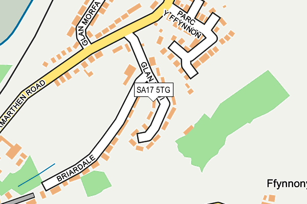 SA17 5TG map - OS OpenMap – Local (Ordnance Survey)