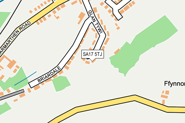 SA17 5TJ map - OS OpenMap – Local (Ordnance Survey)