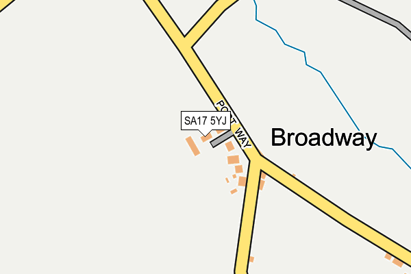 SA17 5YJ map - OS OpenMap – Local (Ordnance Survey)