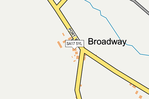 SA17 5YL map - OS OpenMap – Local (Ordnance Survey)