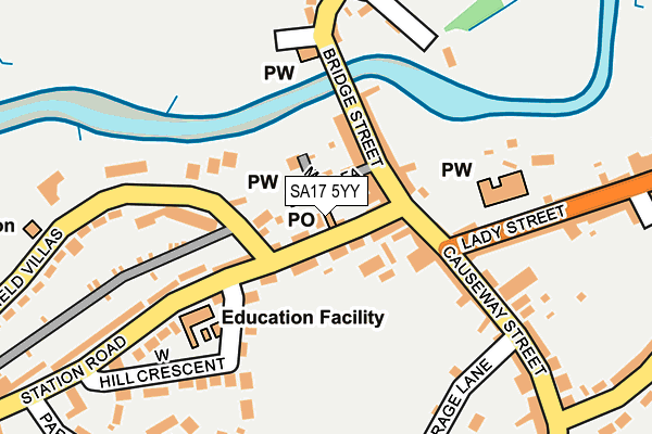 SA17 5YY map - OS OpenMap – Local (Ordnance Survey)