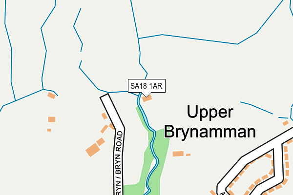 SA18 1AR map - OS OpenMap – Local (Ordnance Survey)