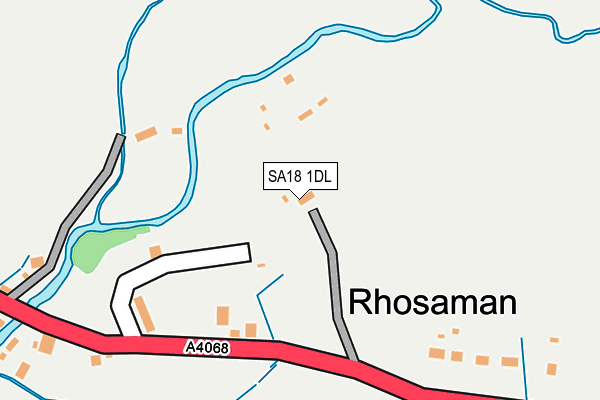 SA18 1DL map - OS OpenMap – Local (Ordnance Survey)