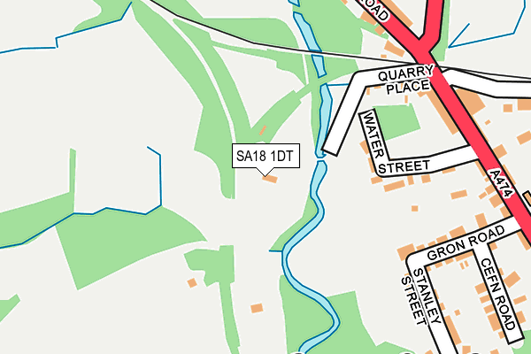 SA18 1DT map - OS OpenMap – Local (Ordnance Survey)