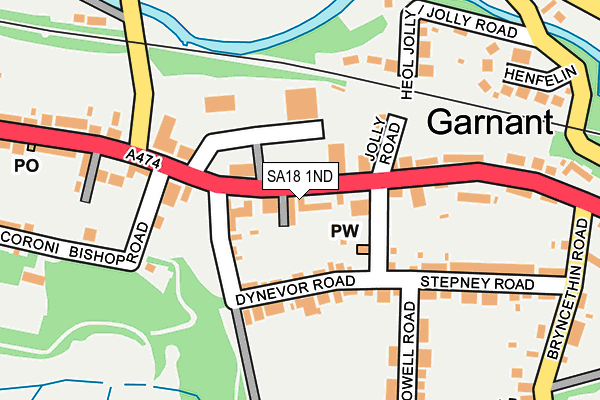 Map of NEW GARNANT LTD at local scale