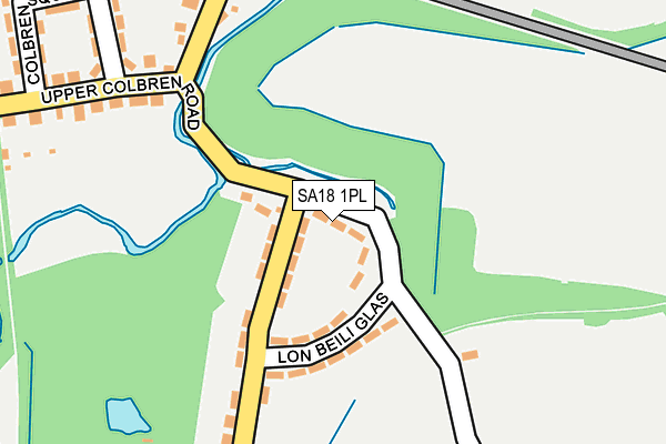 SA18 1PL map - OS OpenMap – Local (Ordnance Survey)