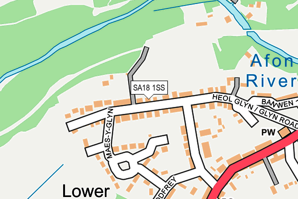 SA18 1SS map - OS OpenMap – Local (Ordnance Survey)