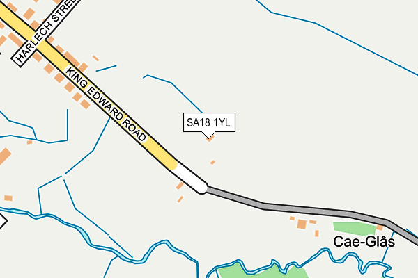 SA18 1YL map - OS OpenMap – Local (Ordnance Survey)