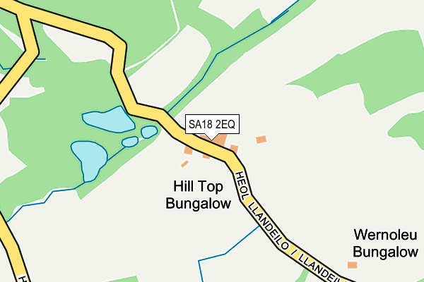 SA18 2EQ map - OS OpenMap – Local (Ordnance Survey)